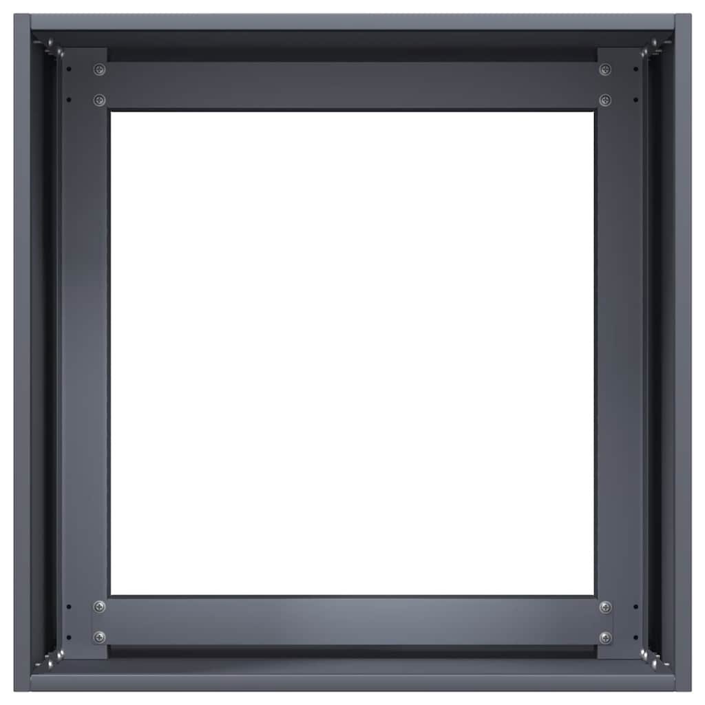Ζαρντινιέρα Ανθρακί 40x40x40 εκ. από Χάλυβα Ψυχρής Έλασης