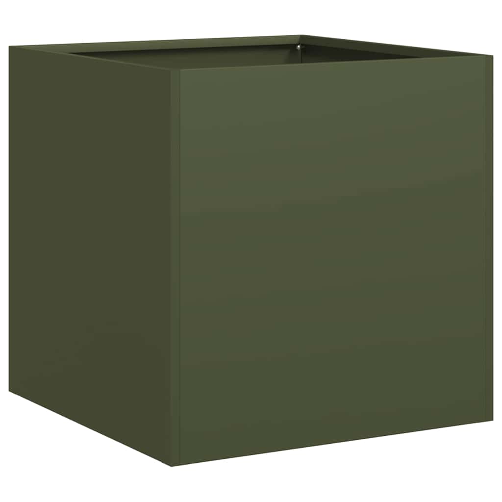 Ζαρντινιέρα Λαδί 40x40x40 εκ. από Χάλυβα Ψυχρής Έλασης