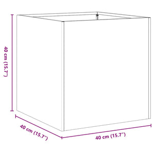 Ζαρντινιέρα Σκουριασμένο 40x40x40εκ. Ατσάλι Σκληρυθέν στον Αέρα - Pakobazaar