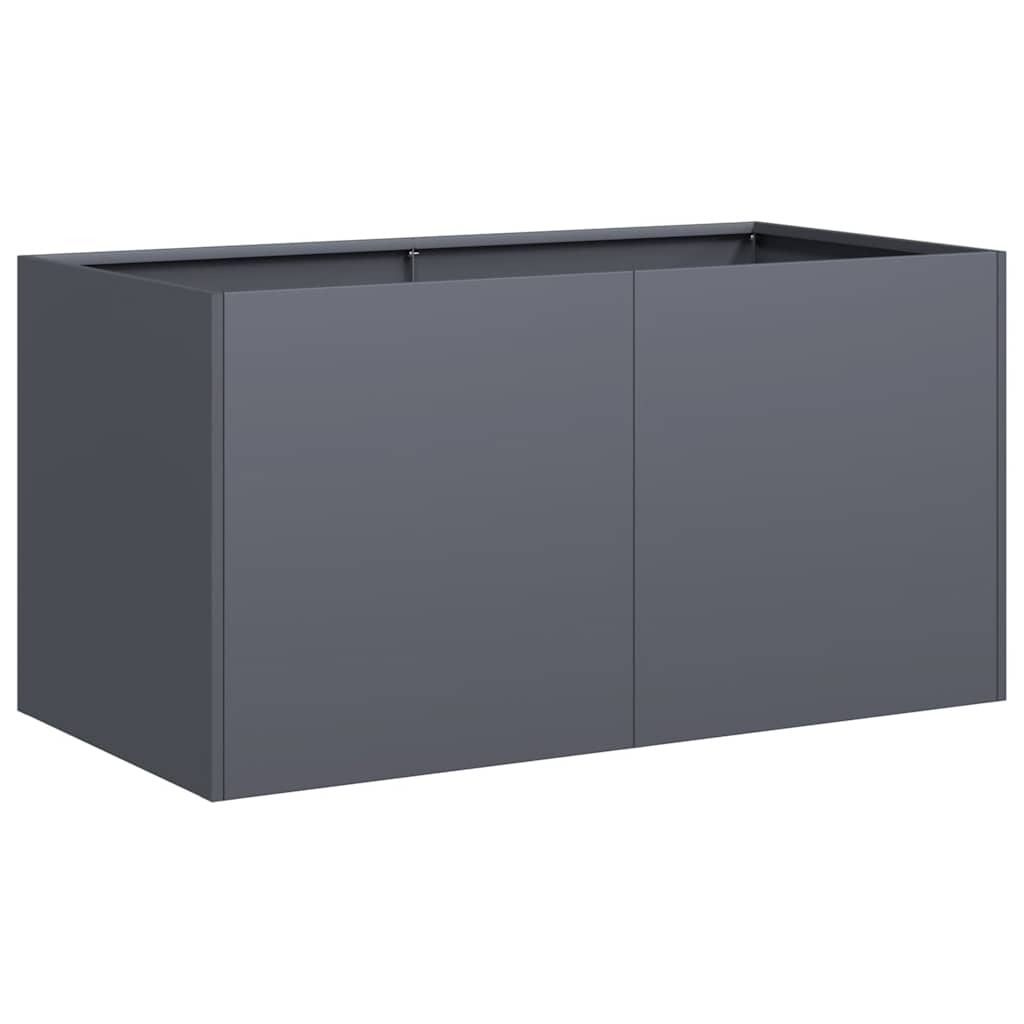 Ζαρντινιέρα Ανθρακί 80x40x40 εκ. από Χάλυβα Ψυχρής Έλασης