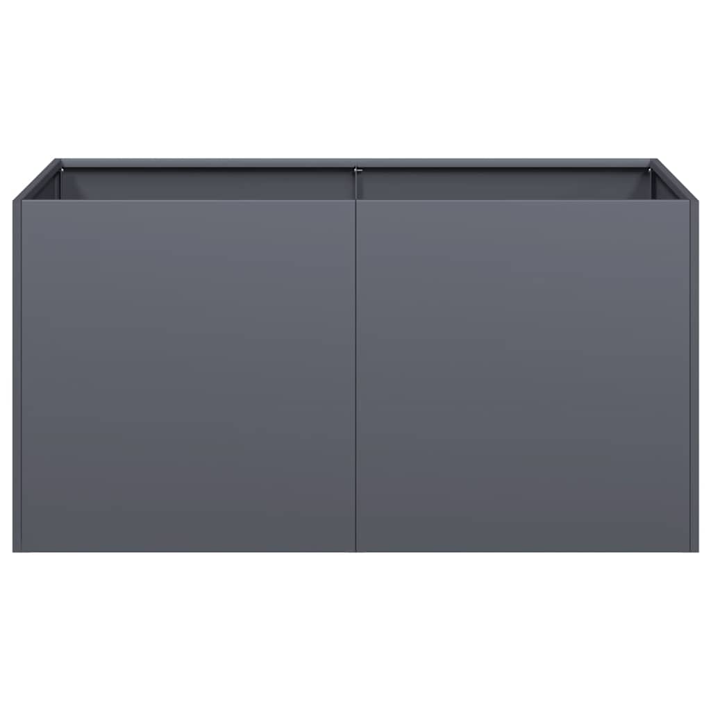 Ζαρντινιέρα Ανθρακί 80x40x40 εκ. από Χάλυβα Ψυχρής Έλασης