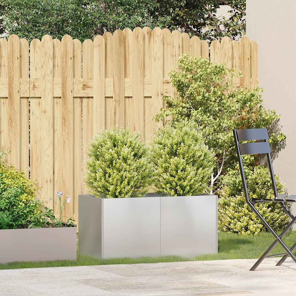 Ζαρντινιέρα 80x40x40 εκ. από Ανοξείδωτο Ατσάλι
