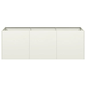 Ζαρντινιέρα Λευκή 120x40x40 εκ. από Χάλυβα Ψυχρής Έλασης - Pakobazaar