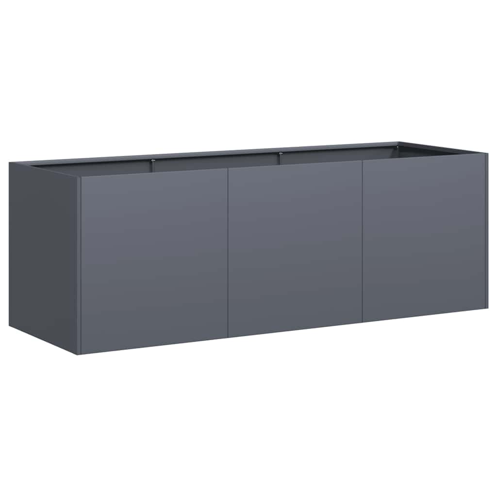 Γλάστρα Ανθρακί 120x40x40 εκ. από Ατσάλι Ψυχρής Έλασης - Pakobazaar
