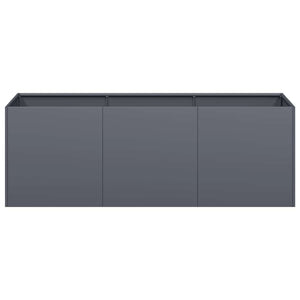 Γλάστρα Ανθρακί 120x40x40 εκ. από Ατσάλι Ψυχρής Έλασης - Pakobazaar