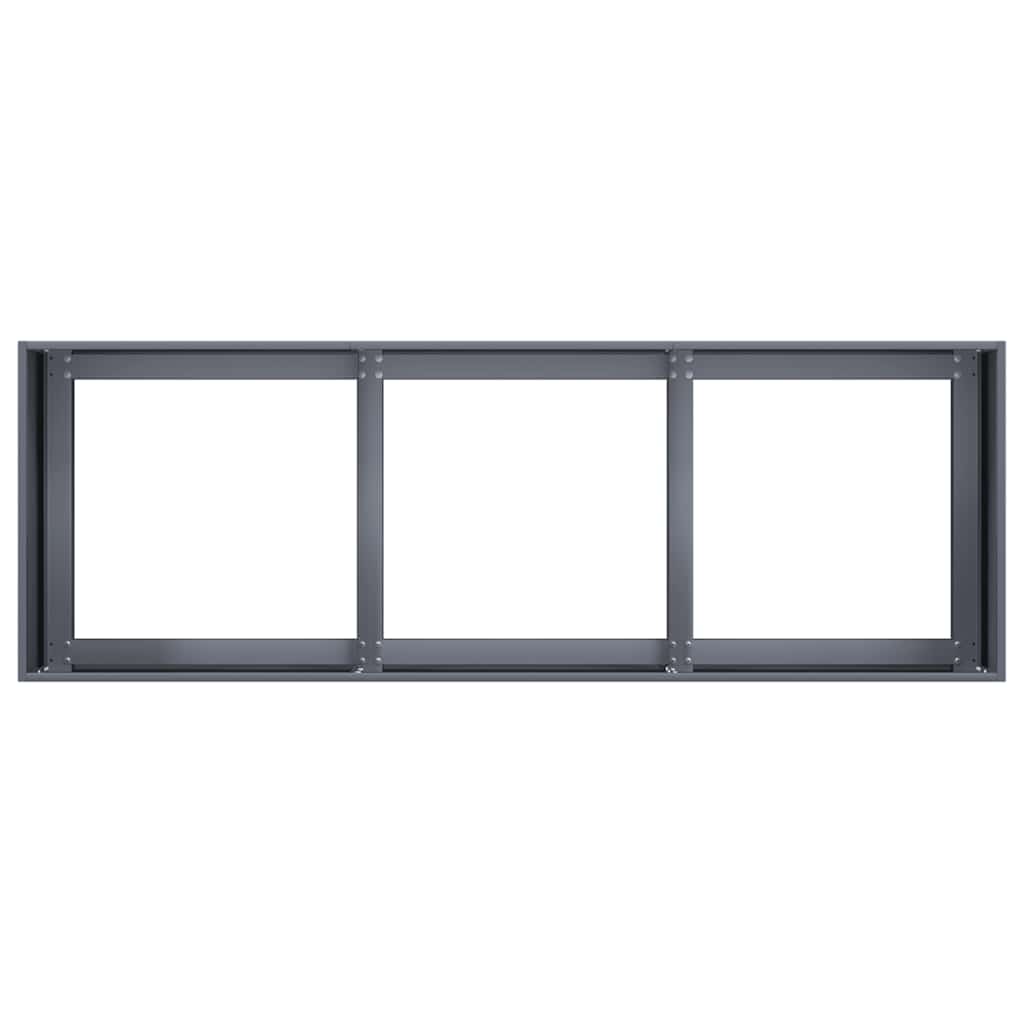 Γλάστρα Ανθρακί 120x40x40 εκ. από Ατσάλι Ψυχρής Έλασης - Pakobazaar