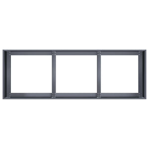 Γλάστρα Ανθρακί 120x40x40 εκ. από Ατσάλι Ψυχρής Έλασης - Pakobazaar