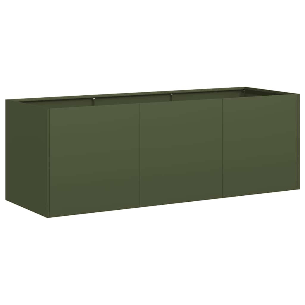 Ζαρντινιέρα Λαδί 120x40x40 εκ. από Χάλυβα Ψυχρής Έλασης