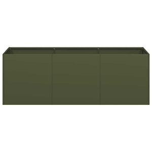Ζαρντινιέρα Λαδί 120x40x40 εκ. από Χάλυβα Ψυχρής Έλασης