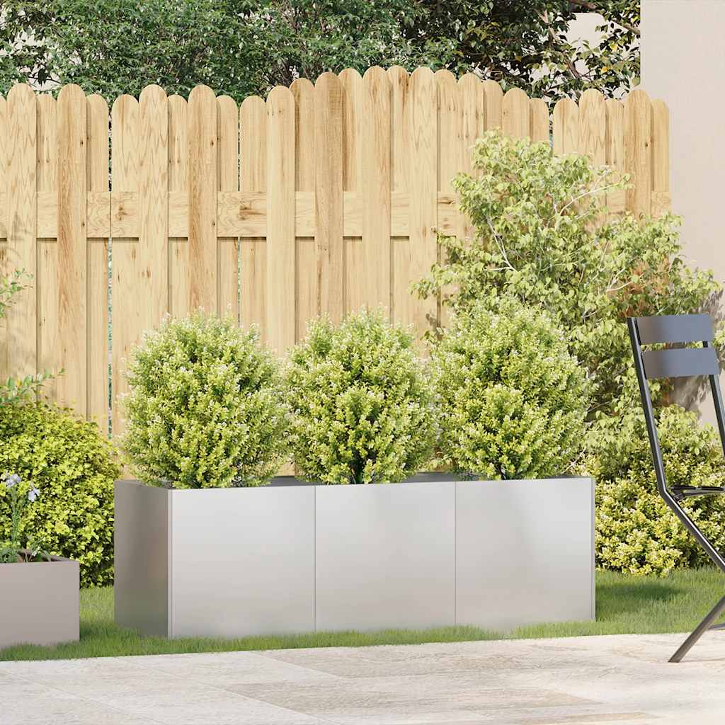Ζαρντινιέρα 120x40x40 εκ. από Ανοξείδωτο Ατσάλι