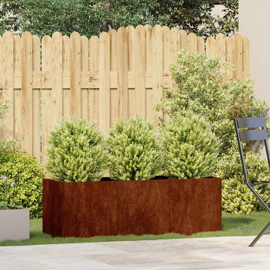 Ζαρντινιέρα 120x40x40 εκ. Ατσάλι Σκληρυθέν στον Αέρα - Pakobazaar