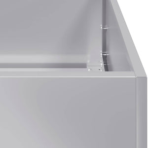 Ζαρντινιέρα 200x40x40 εκ. από Γαλβανισμένο Ατσάλι