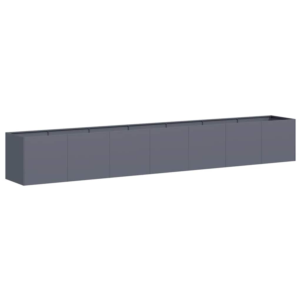 Ζαρντινιέρα Ανθρακί 280x40x40 εκ. από Χάλυβα Ψυχρής Έλασης