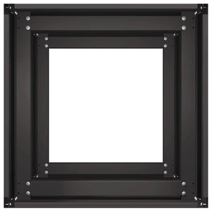 Ζαρντινιέρα Μαύρη 40x40x80 εκ. από Χάλυβα Ψυχρής Έλασης