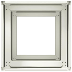 Ζαρντινιέρα Λευκή 40x40x80 εκ. από Χάλυβα Ψυχρής Έλασης