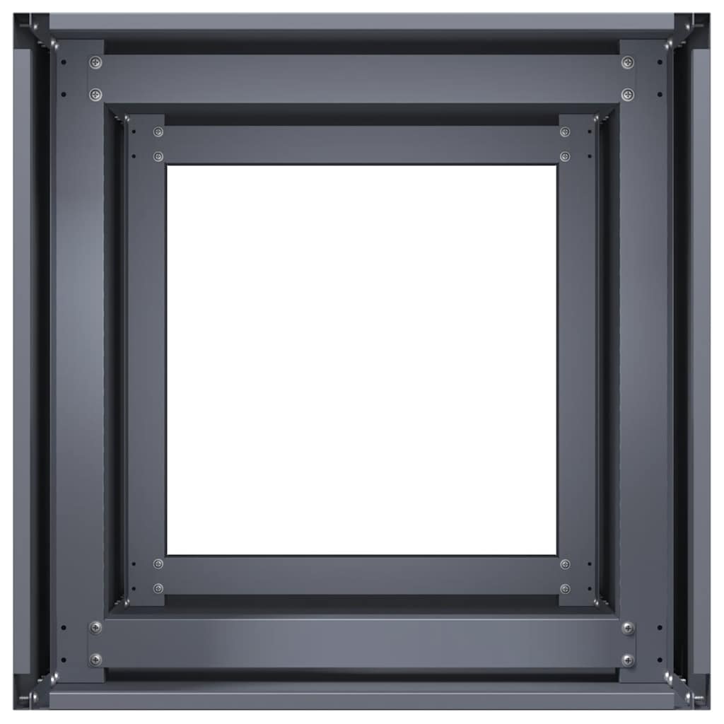 Ζαρντινιέρα Ανθρακί 40x40x80 εκ. από Χάλυβα Ψυχρής Έλασης - Pakobazaar