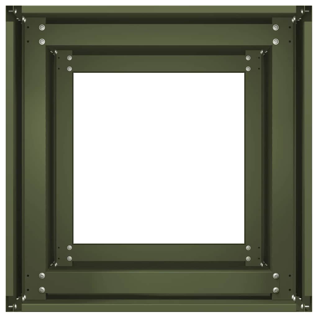 Ζαρντινιέρα Λαδί 40x40x80 εκ. από Χάλυβα Ψυχρής Έλασης