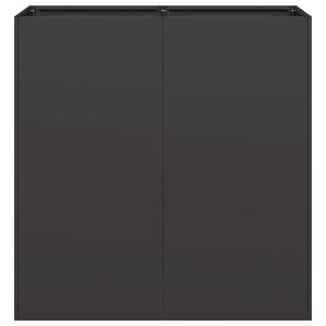 Ζαρντινιέρα Μαύρη 80x40x80 εκ. από Χάλυβα Ψυχρής Έλασης - Pakobazaar