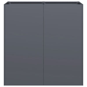 Ζαρντινιέρα Ανθρακί 80x40x80 εκ. από Χάλυβα Ψυχρής Έλασης - Pakobazaar
