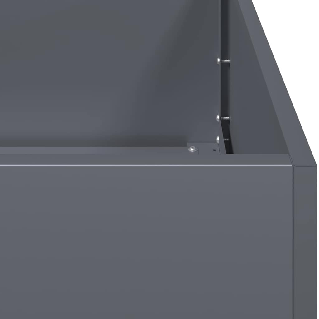 Ζαρντινιέρα Ανθρακί 80x40x80 εκ. από Χάλυβα Ψυχρής Έλασης - Pakobazaar