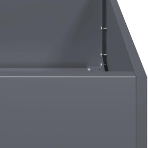 Ζαρντινιέρα Ανθρακί 80x40x80 εκ. από Χάλυβα Ψυχρής Έλασης - Pakobazaar