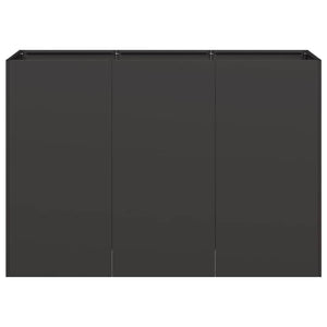Ζαρντινιέρα Μαύρη 120x40x80 εκ. από Χάλυβα Ψυχρής Έλασης - Pakobazaar