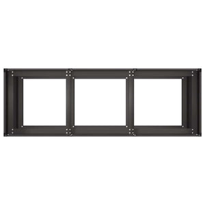 Ζαρντινιέρα Μαύρη 120x40x80 εκ. από Χάλυβα Ψυχρής Έλασης - Pakobazaar