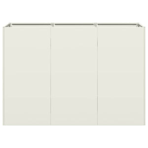 Ζαρντινιέρα Λευκή 120x40x80 εκ. από Χάλυβα Ψυχρής Έλασης - Pakobazaar