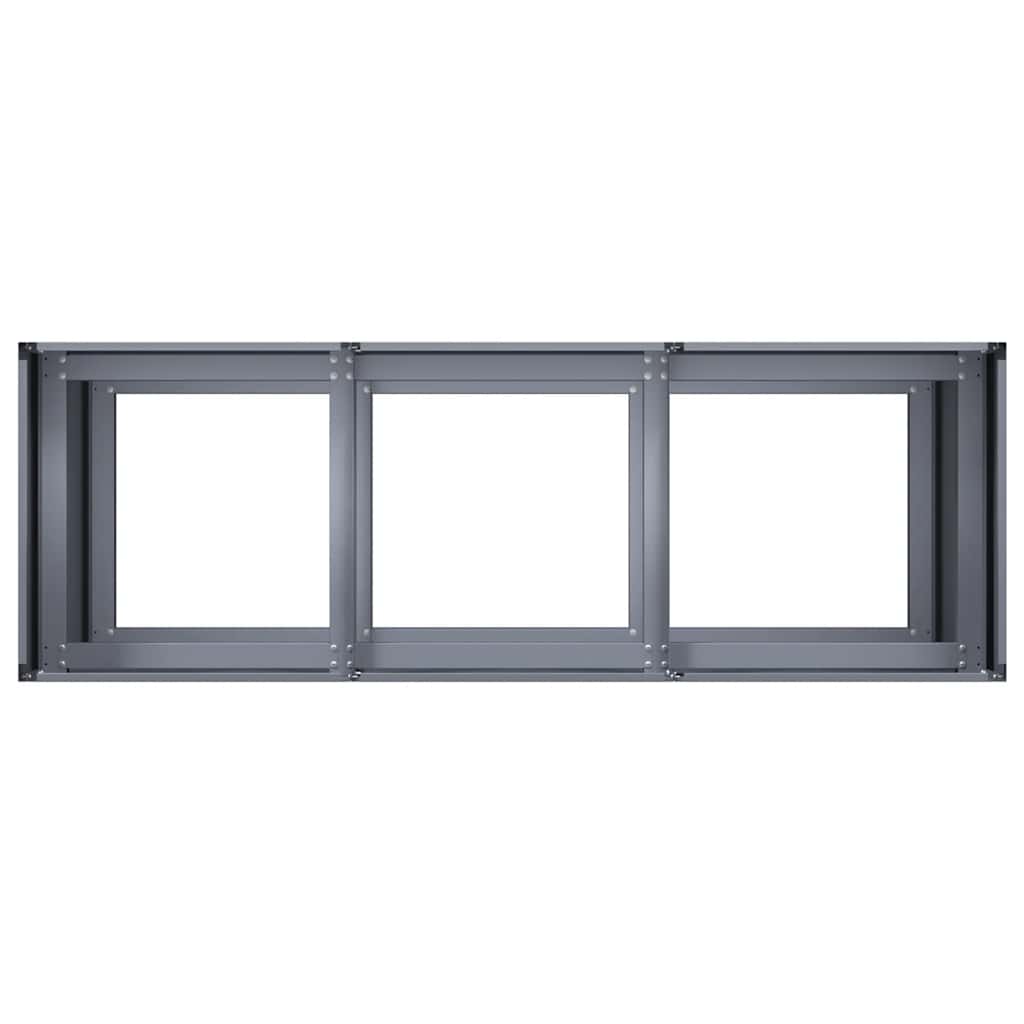 Ζαρντινιέρα Ανθρακί 120x40x80 εκ. από Χάλυβα Ψυχρής Έλασης