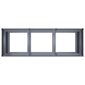 Ζαρντινιέρα Ανθρακί 120x40x80 εκ. από Χάλυβα Ψυχρής Έλασης