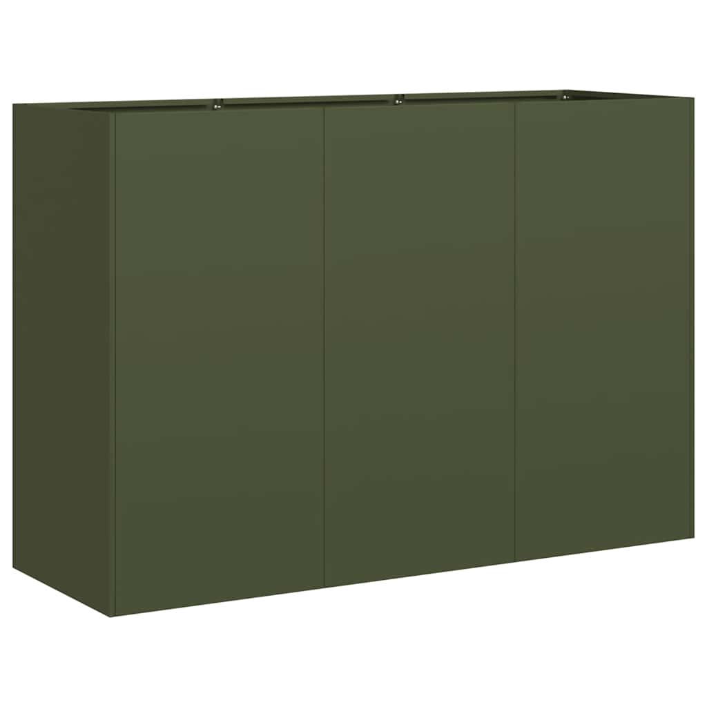 Ζαρντινιέρα Λαδί 120x40x80 εκ. από Χάλυβα Ψυχρής Έλασης