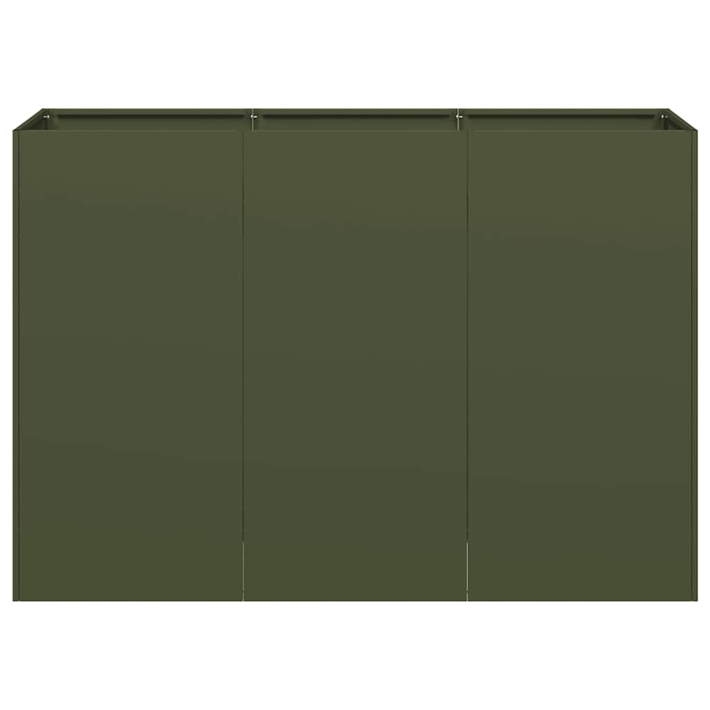 Ζαρντινιέρα Λαδί 120x40x80 εκ. από Χάλυβα Ψυχρής Έλασης
