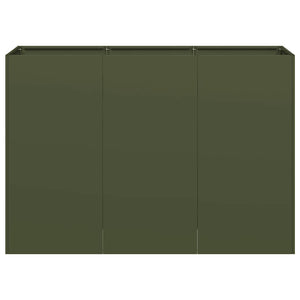 Ζαρντινιέρα Λαδί 120x40x80 εκ. από Χάλυβα Ψυχρής Έλασης