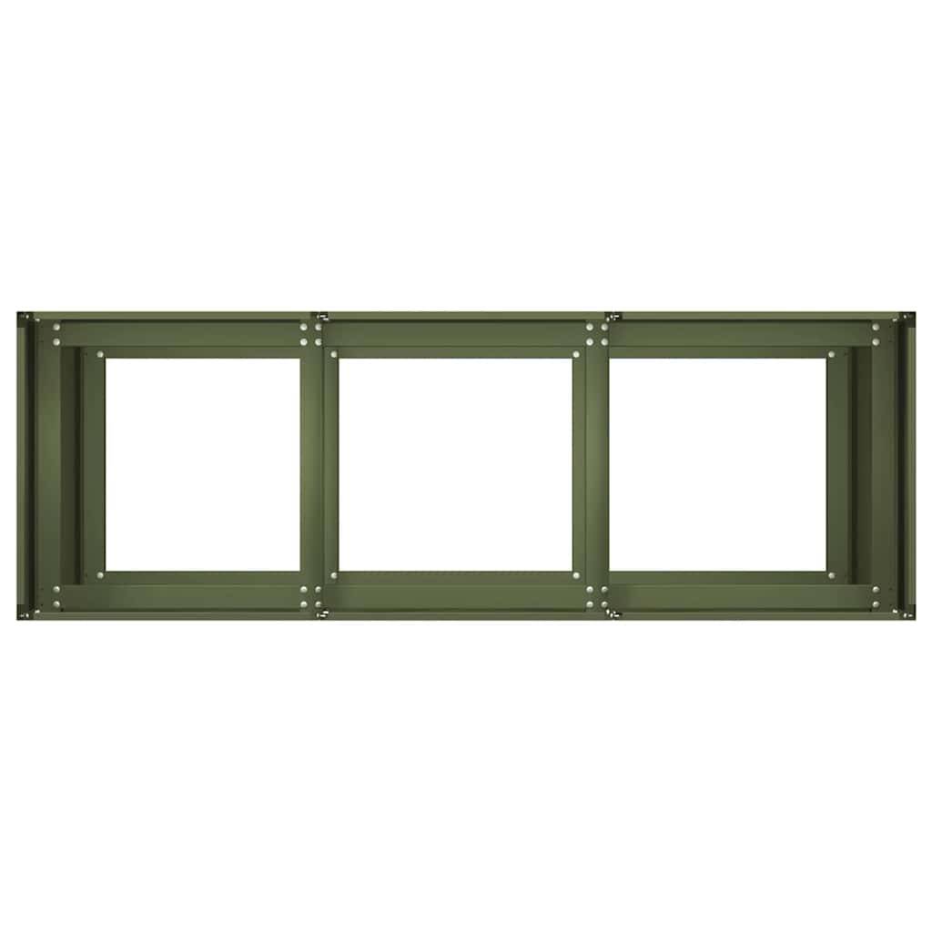 Ζαρντινιέρα Λαδί 120x40x80 εκ. από Χάλυβα Ψυχρής Έλασης