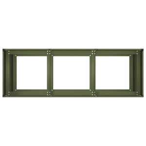 Ζαρντινιέρα Λαδί 120x40x80 εκ. από Χάλυβα Ψυχρής Έλασης