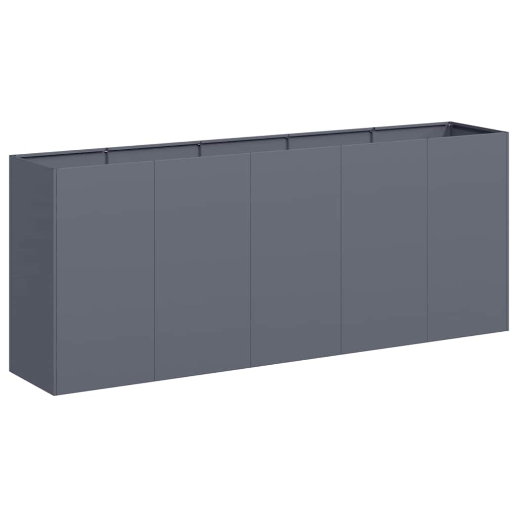 Ζαρντινιέρα Ανθρακί 200x40x80 εκ. από Χάλυβα Ψυχρής Έλασης - Pakobazaar