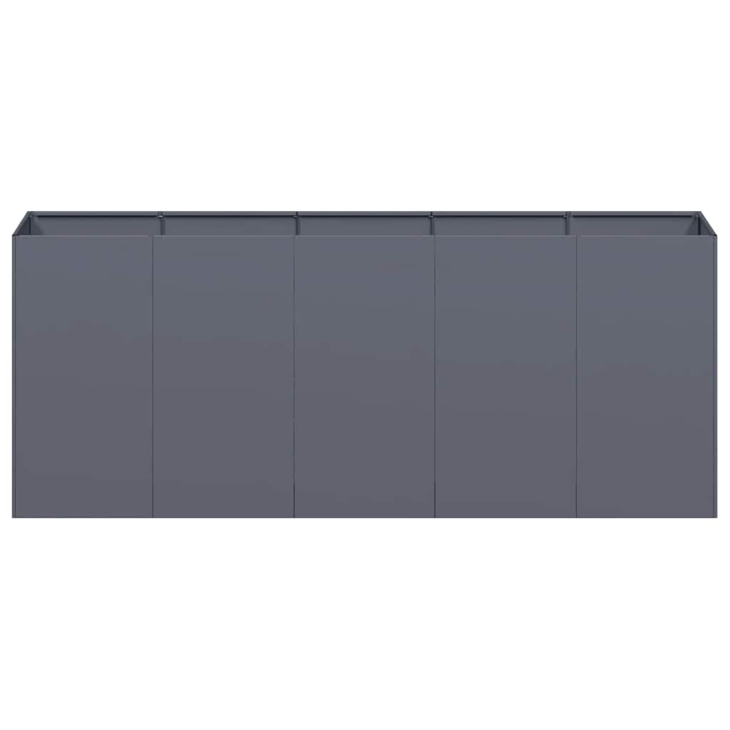 Ζαρντινιέρα Ανθρακί 200x40x80 εκ. από Χάλυβα Ψυχρής Έλασης - Pakobazaar