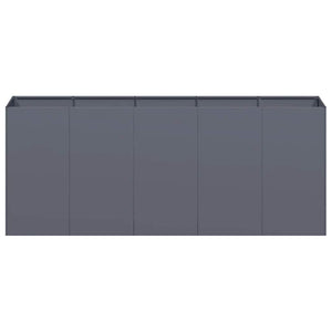 Ζαρντινιέρα Ανθρακί 200x40x80 εκ. από Χάλυβα Ψυχρής Έλασης - Pakobazaar
