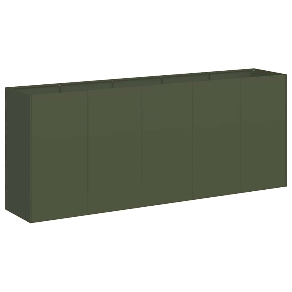 Ζαρντινιέρα Λαδί 200x40x80 εκ. από Χάλυβα Ψυχρής Έλασης