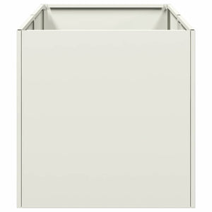 Ζαρντινιέρα Λευκή 40x80x40 εκ. από Χάλυβα Ψυχρής Έλασης