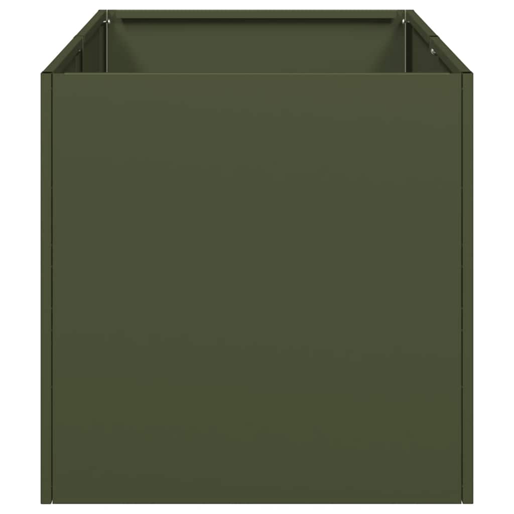 Ζαρντινιέρα Λαδί 40x80x40 εκ. από Χάλυβα Ψυχρής Έλασης