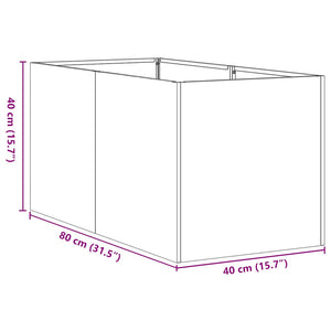 Ζαρντινιέρα 40x80x40 εκ. από Ανοξείδωτο Ατσάλι - Pakobazaar