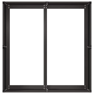Ζαρντινιέρα Μαύρη 80x80x40 εκ. από Χάλυβα Ψυχρής Έλασης