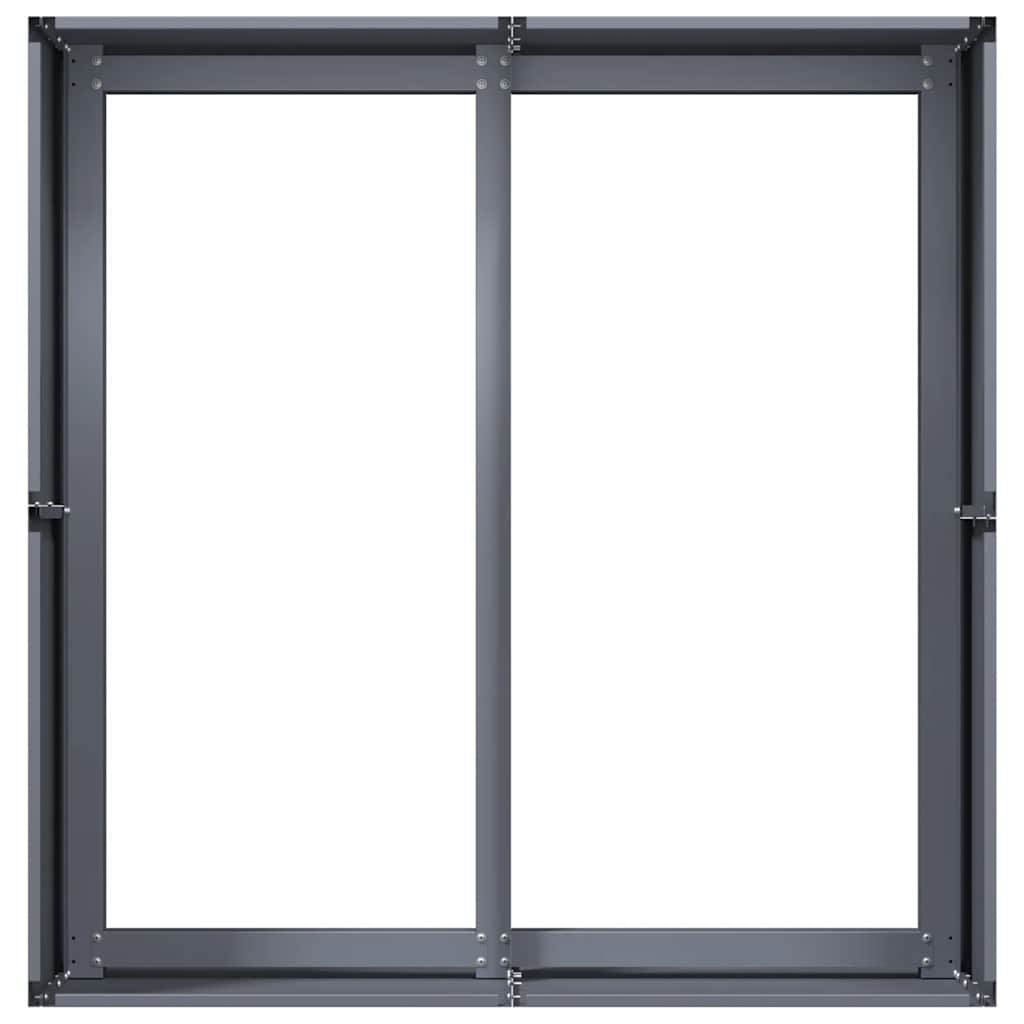 Ζαρντινιέρα Ανθρακί 80x80x40 εκ. από Χάλυβα Ψυχρής Έλασης