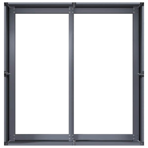 Ζαρντινιέρα Ανθρακί 80x80x40 εκ. από Χάλυβα Ψυχρής Έλασης