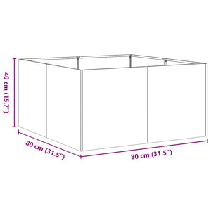 Ζαρντινιέρα Σκουριασμένο 80x80x40εκ. Ατσάλι Σκληρυθέν στον Αέρα