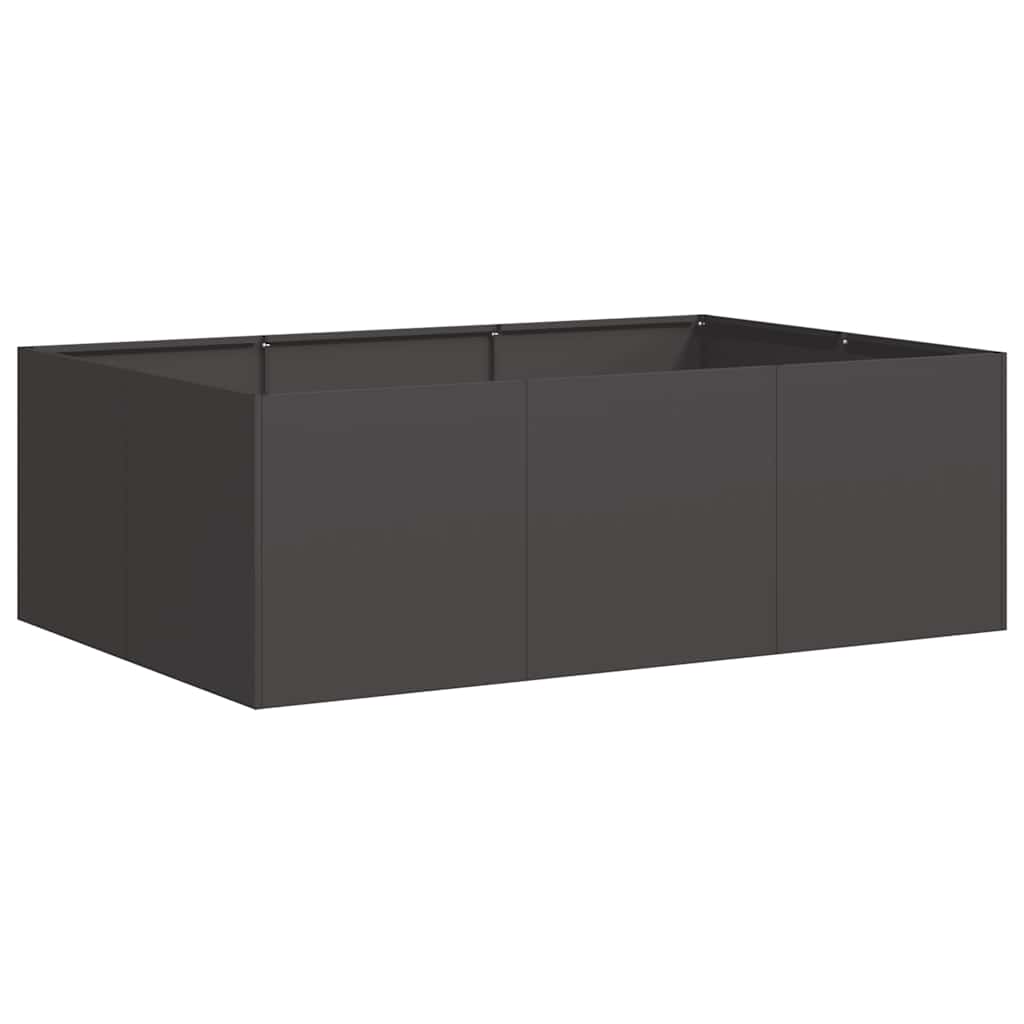 Ζαρντινιέρα Μαύρη 120x80x40 εκ. από Χάλυβα