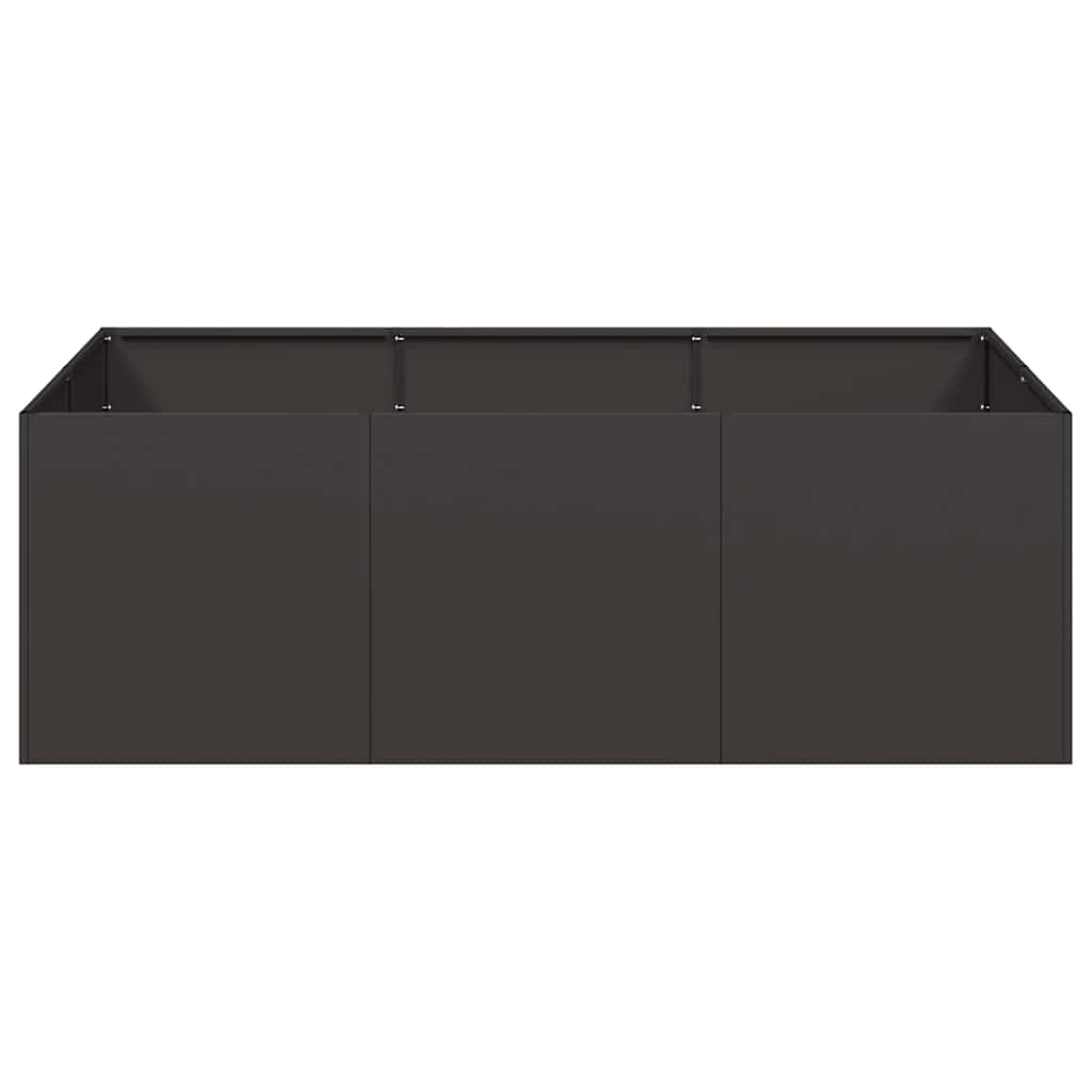 Ζαρντινιέρα Μαύρη 120x80x40 εκ. από Χάλυβα