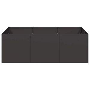 Ζαρντινιέρα Μαύρη 120x80x40 εκ. από Χάλυβα