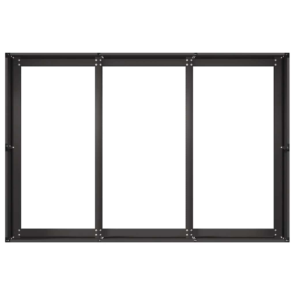 Ζαρντινιέρα Μαύρη 120x80x40 εκ. από Χάλυβα